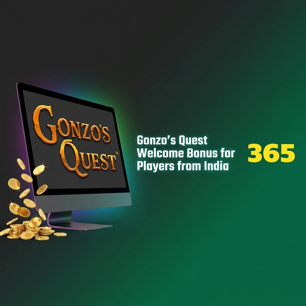 Bet365 India casino welcome bonus 15% up to ₹4,000 for new players on Gonzo's Quest with min ₹400 deposit