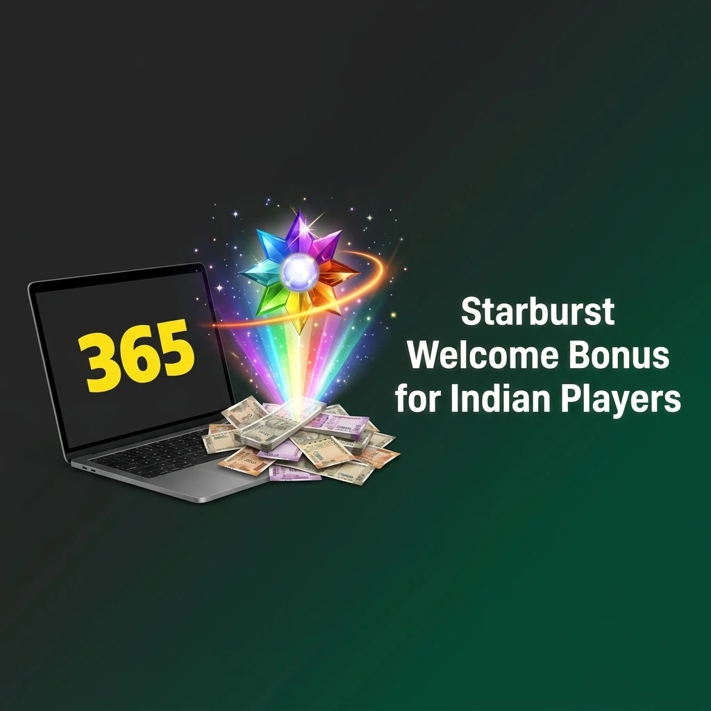 Bet365 India casino welcome bonus 15% up to ₹4000 on first deposit for new players to use on Starburst