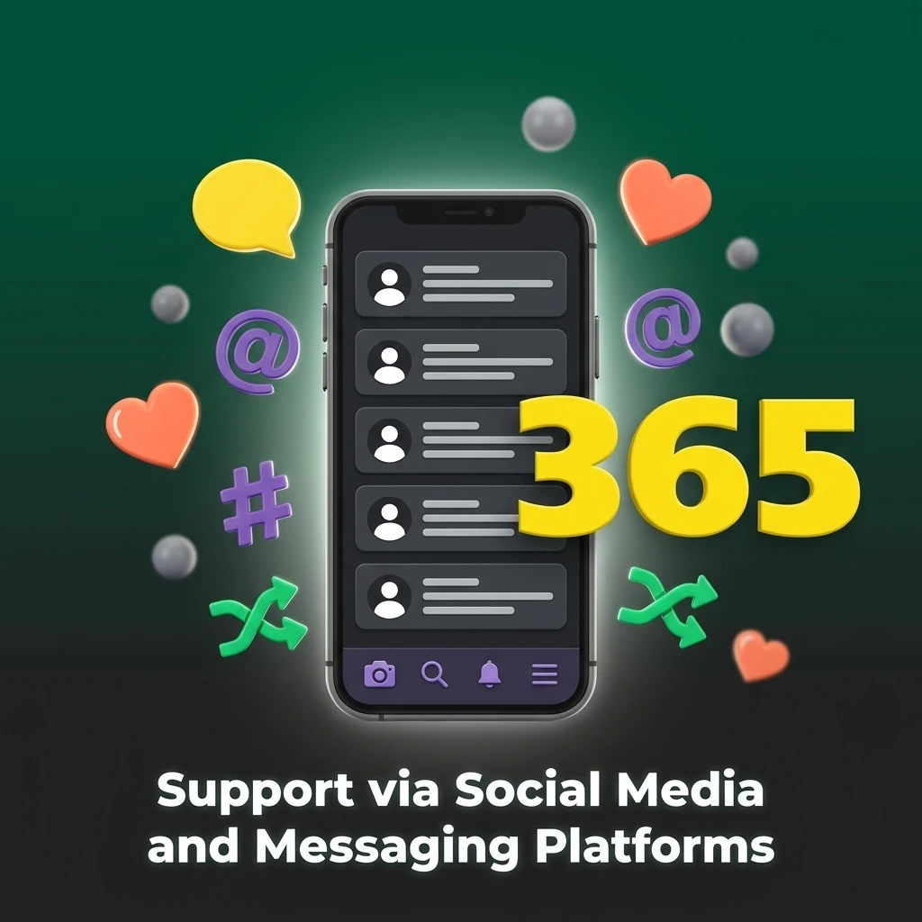 Bet365 customer support via social media platforms Twitter Facebook WhatsApp and Telegram for queries and feedback