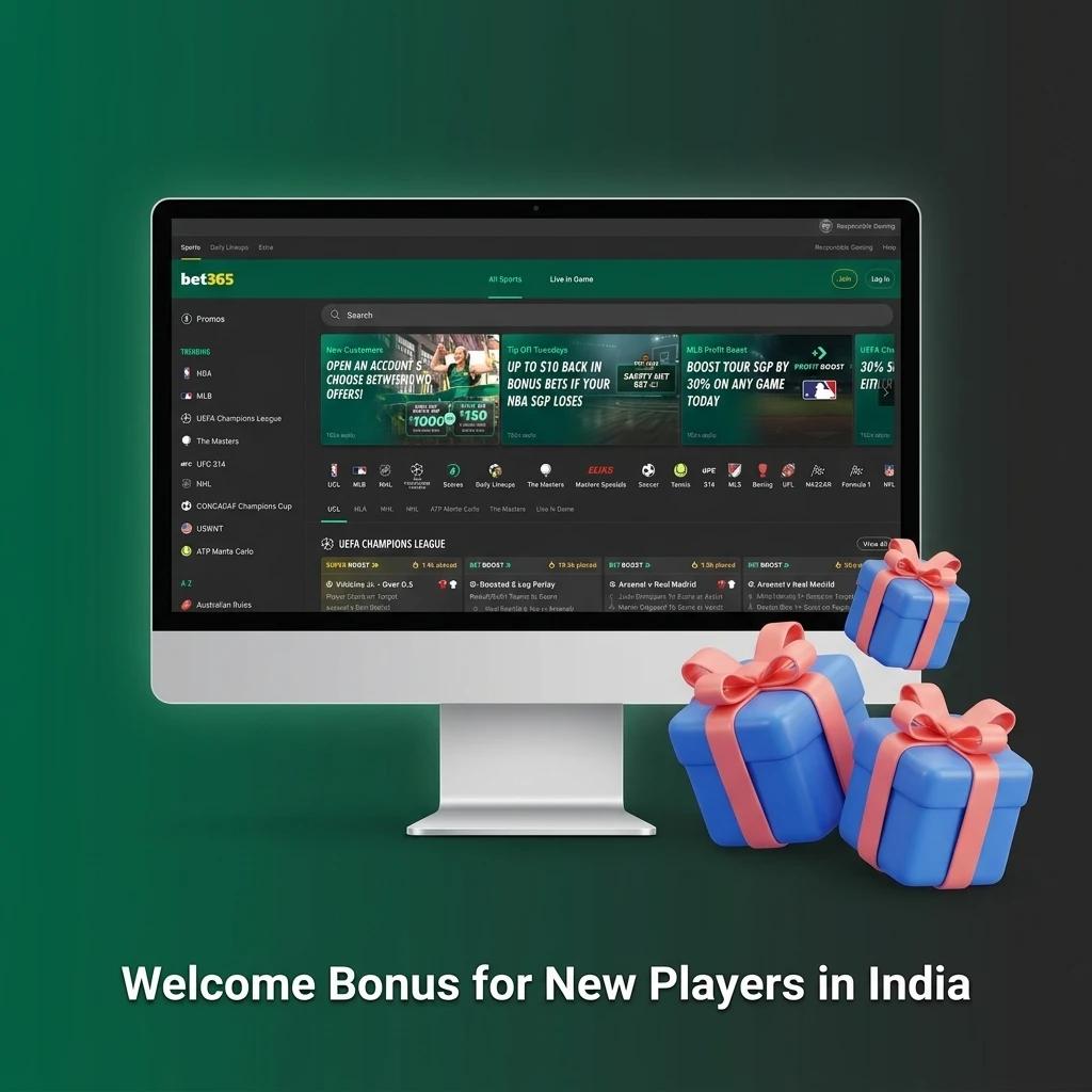 New players in India get a 15% welcome bonus up to INR 4,000 on first deposit with 3x wagering requirement on sports betting.