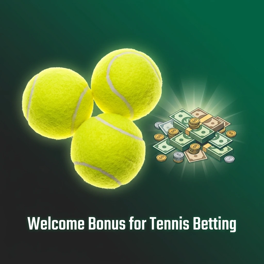 Bet365 welcome bonus for tennis betting showing first deposit offer and wagering requirements for new users