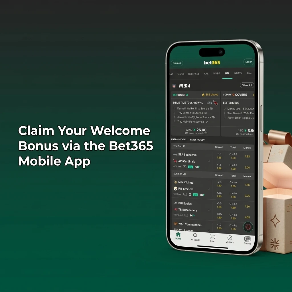 Bet365 mobile app welcome bonus claim steps on Android and iOS with deposit and registration guide