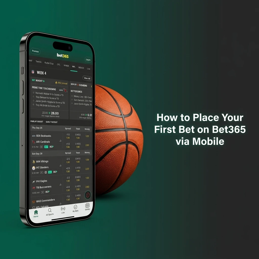 Step-by-step guide to placing your first bet on Bet365 mobile app with bet slip and confirmation process