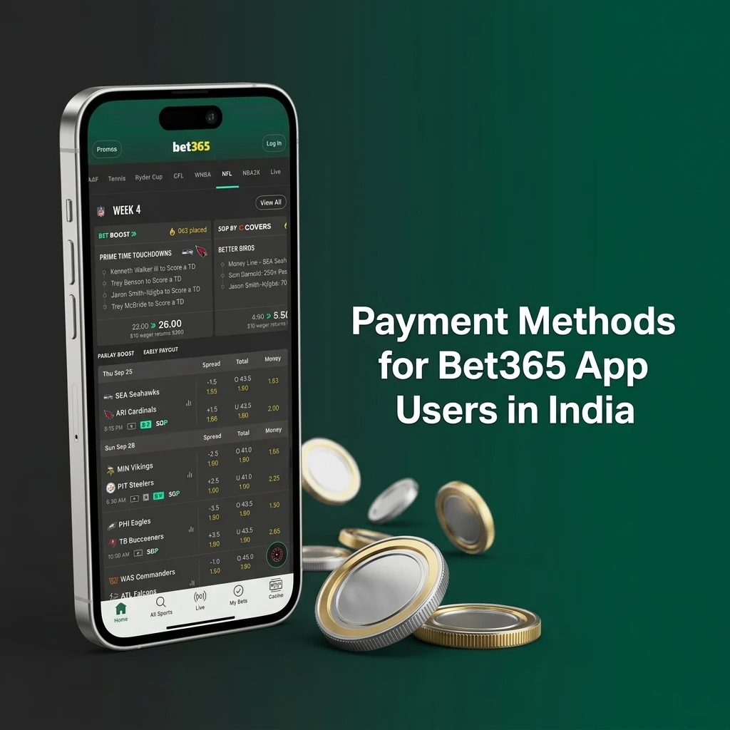 Bet365 India payment methods including UPI, Paytm, Net Banking, Visa, Mastercard, Skrill with INR 400 min deposit
