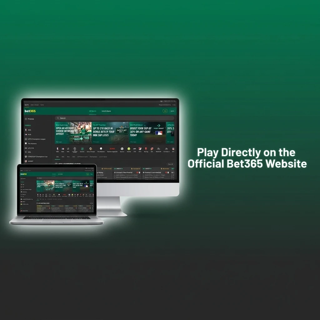 Bet365 official website homepage displayed in a desktop browser with full betting and casino features accessible