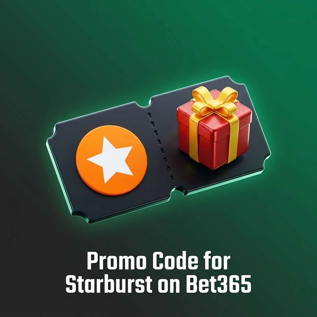 Bet365 promo code field for Starburst slot game offering exclusive bonus value during registration or cashier section