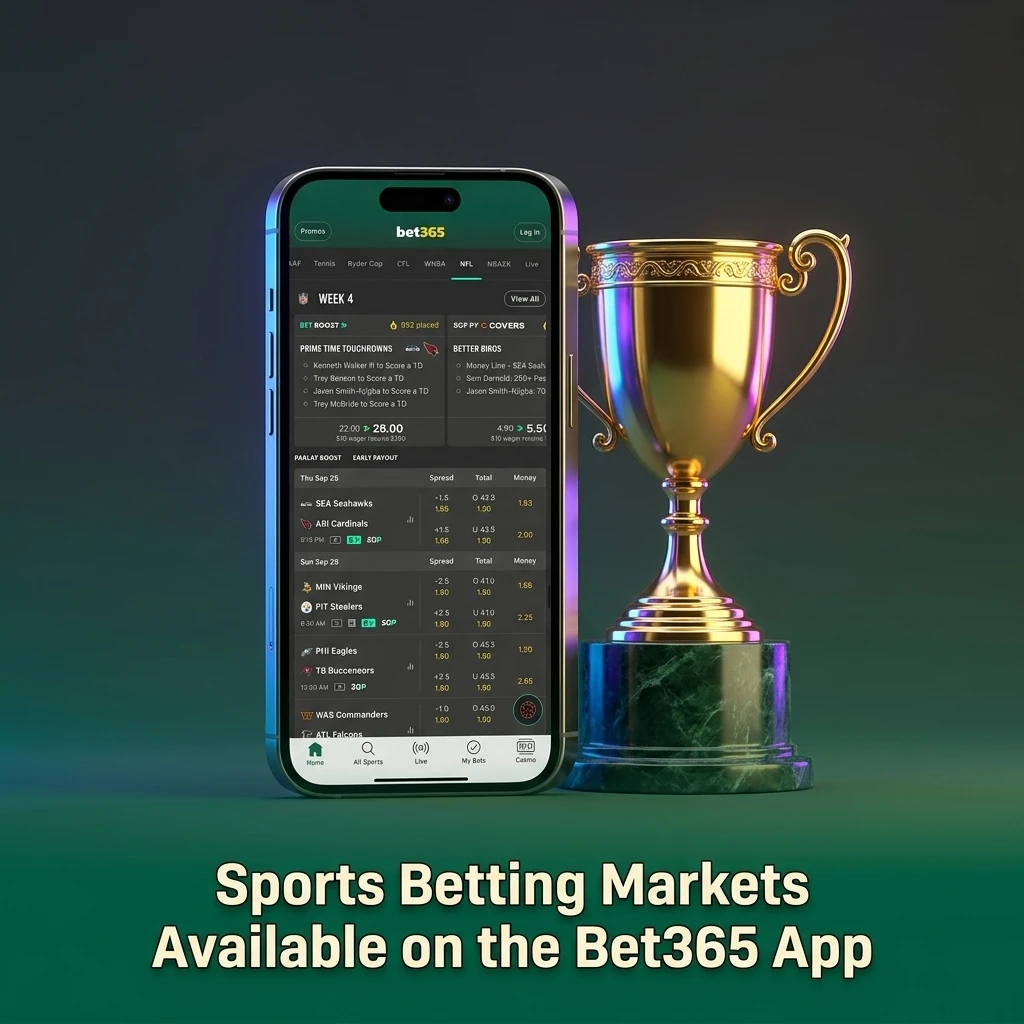 Bet365 app sports betting markets including cricket, football, kabaddi, tennis, basketball and more for Indian players