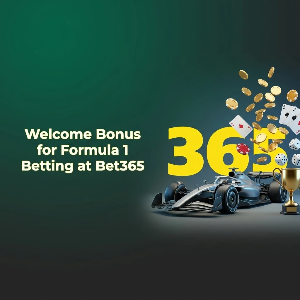 Bet365 welcome bonus for Formula 1 betting showing bet credits offer for new users with INR 400 minimum deposit