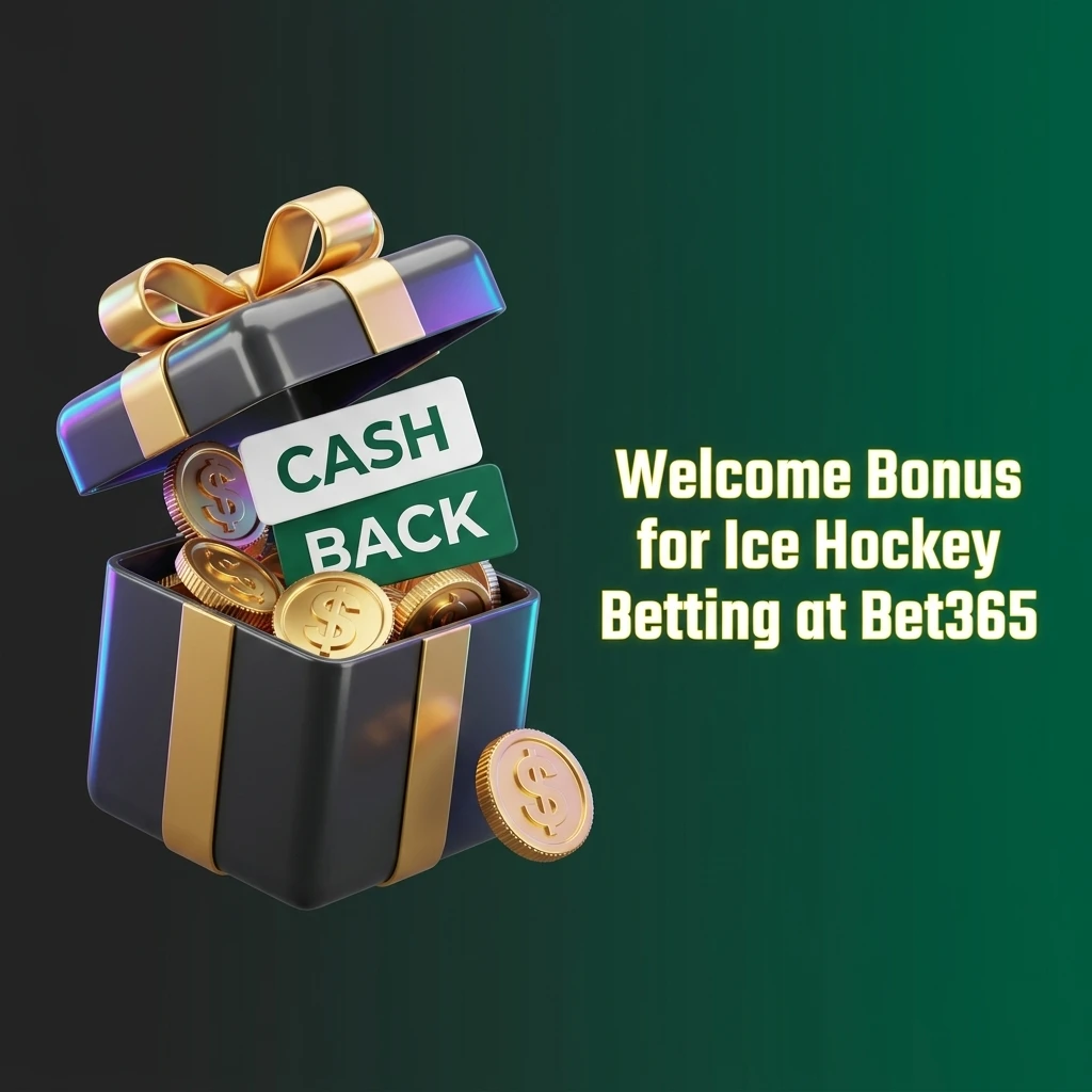 Bet365 welcome bonus for ice hockey betting showing bet credits offer for new users on registration